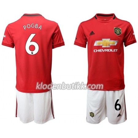 Manchester United Pogba 6 Barn Hjemmedraktsett 2019-2020 Kortermet (+ Korte bukser)